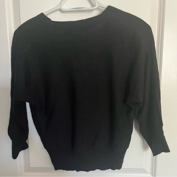 Nougat London black cardiagan sweater. cashmere and angora SZ 1. Quarter sleeve - Picture 8 of 9